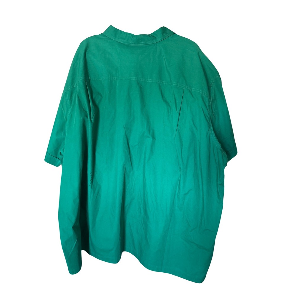 Harbor Bay Shirt Mens 3XL Green New Short Sleeve Button Down Easy Care Big Tall - Picture 6 of 7
